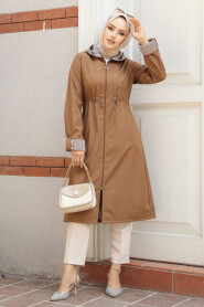 Modest Sunuff Colored Trench Coat 685TB - 3