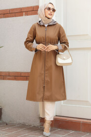 Modest Sunuff Colored Trench Coat 685TB - 2