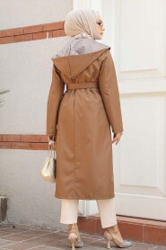 Modest Sunuff Colored Trench Coat 689TB - 4