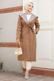 Modest Sunuff Colored Trench Coat 689TB - 2