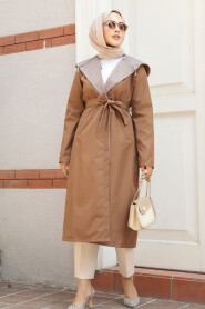 Modest Sunuff Colored Trench Coat 689TB - 3