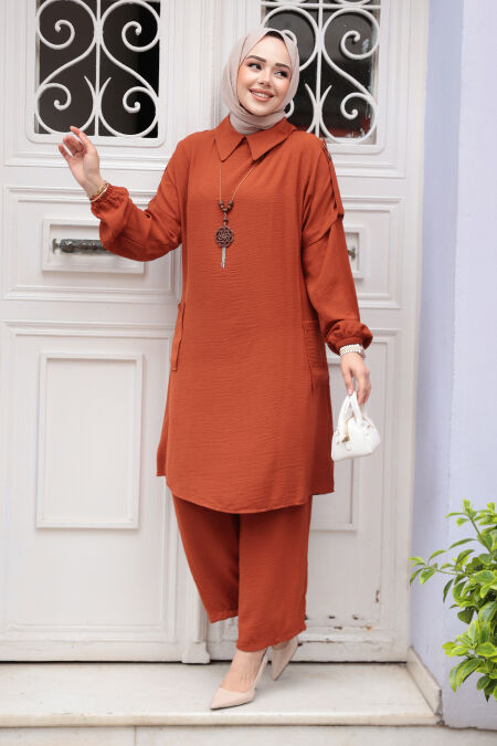 Modest Terra Cotta Dual Suit 52631KRMT - NEVA STYLE