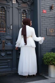 Modest White Dual Suit 4478B - 3