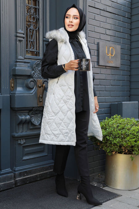 Modest White İnflatable Vest 80151B - NEVA STYLE