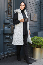 Modest White İnflatable Vest 80151B - 1