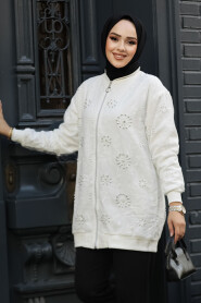 Modest White Jacket 20003B - 1