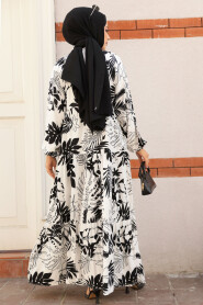 Modest White Long Dress 23582B - 3