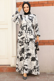 Modest White Long Dress 23582B - 2