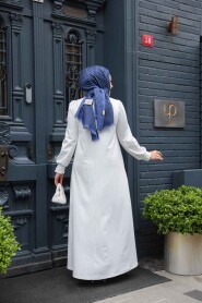 Modest White Plus Size Dress 23815B - 3