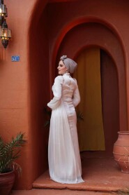 Modest White Prom Dress 52585B - 5