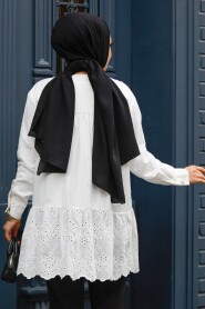 Modest White Top 14241B - 3