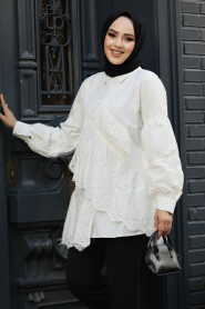 Modest White Tunic 14221B - 2