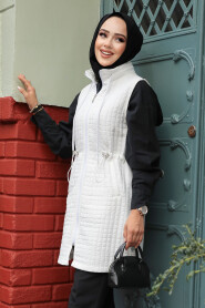 Modest White Vest 80251B - 1