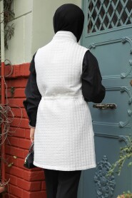 Modest White Vest 80251B - 3