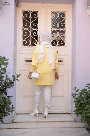 Modest Yellow Knitwear Tunic 7852SR - 4