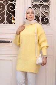Modest Yellow Knitwear Tunic 7852SR - 2