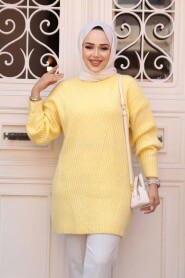 Modest Yellow Knitwear Tunic 7852SR - 3