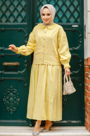 Modest Yellow Skirted Dual Suit 30004SR 