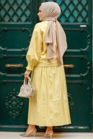 Modest Yellow Skirted Dual Suit 30004SR - 3