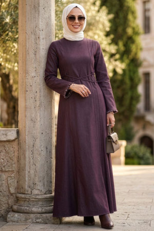 Plum Denim Modest Dress 6289MU - 