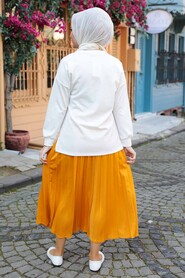 Mustard Hijab Dual Suit Dress 1748HR - 2