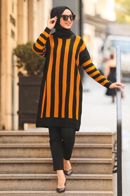 Mustard Hijab Knitwear Tunic 22631HR - 1