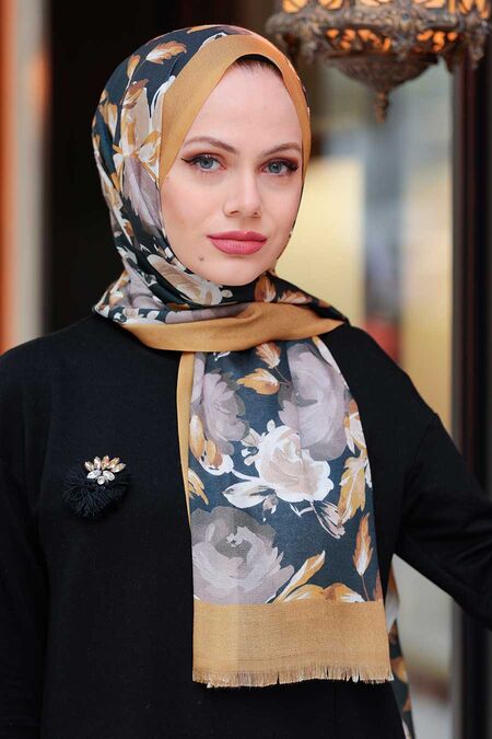 Mustard Hijab Shawl 51820HR - NEVA STYLE