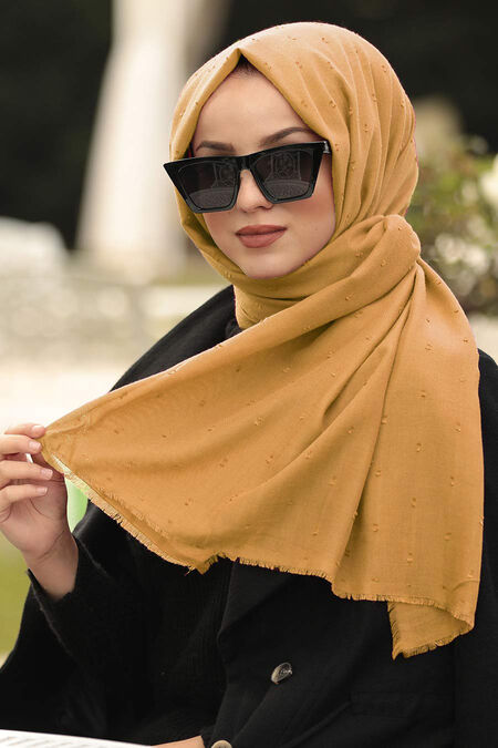 Mustard Hijab Shawl 7470HR - NEVA STYLE