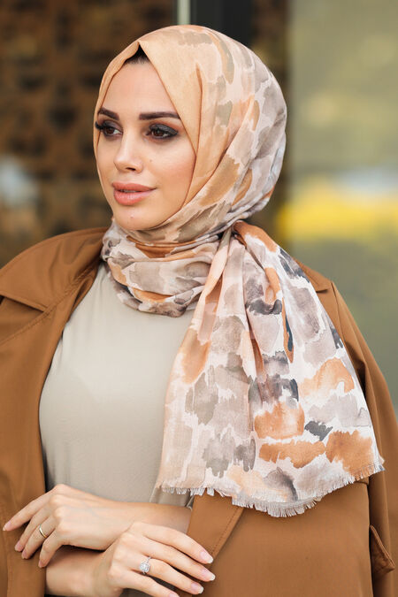 Mustard Hijab Shawl 7542HR - NEVA STYLE