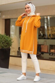 Mustard Hijab Sweatshirt & Tunik 23880HR - 1
