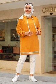 Mustard Hijab Sweatshirt & Tunik 23880HR - 3