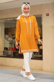 Mustard Hijab Sweatshirt & Tunik 23880HR - 2