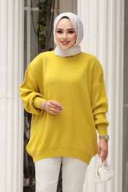 Mustard Modest Knit Sweater Tunic 17201HR - 1