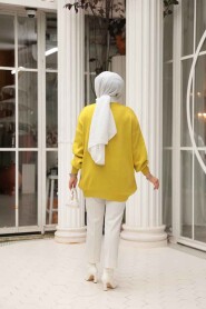 Mustard Modest Knit Sweater Tunic 17201HR - 3