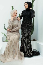  Luxorious Black Muslim Evening Gown 820S - 2