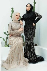 Luxorious Black Muslim Evening Gown 820S - 3