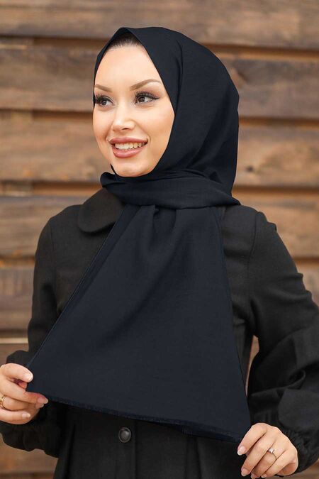 Navy Blue Hijab Shawl 4780L - NEVA STYLE