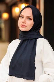 Navy Blue Hijab Shawl 53060L - 2