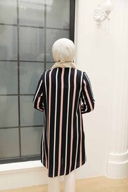 Navy Blue Hijab Tunic 11584L - 3
