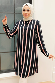 Navy Blue Hijab Tunic 11584L - 1