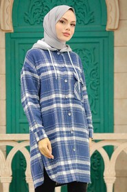 Navy Blue Hijab Tunic 30062L - 1