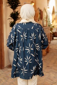 Navy Blue Hijab Tunic 34240L - 3