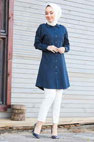 Navy Blue Hijab Tunic 56060L - 1