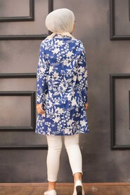 Navy Blue Hijab Tunic 5618L - 2