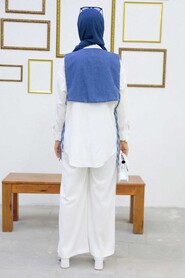 Navy Blue Hijab Tunic 9106L - 2