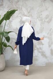 Navy Blue Modest Top 45071L - 3