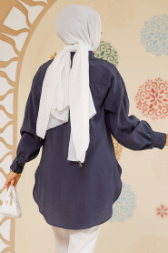 Navy Blue Modest Tunic 10059L - 4