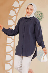 Navy Blue Modest Tunic 10059L - 3