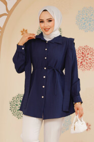 Navy Blue Modest Tunic 10131L - 2