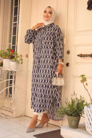 Navy Blue Modest Tunic 10537L - 3